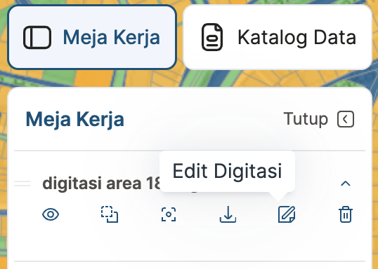 Gambar fitur edit digitasi peta aplikasi BHUMI ATR/BPN