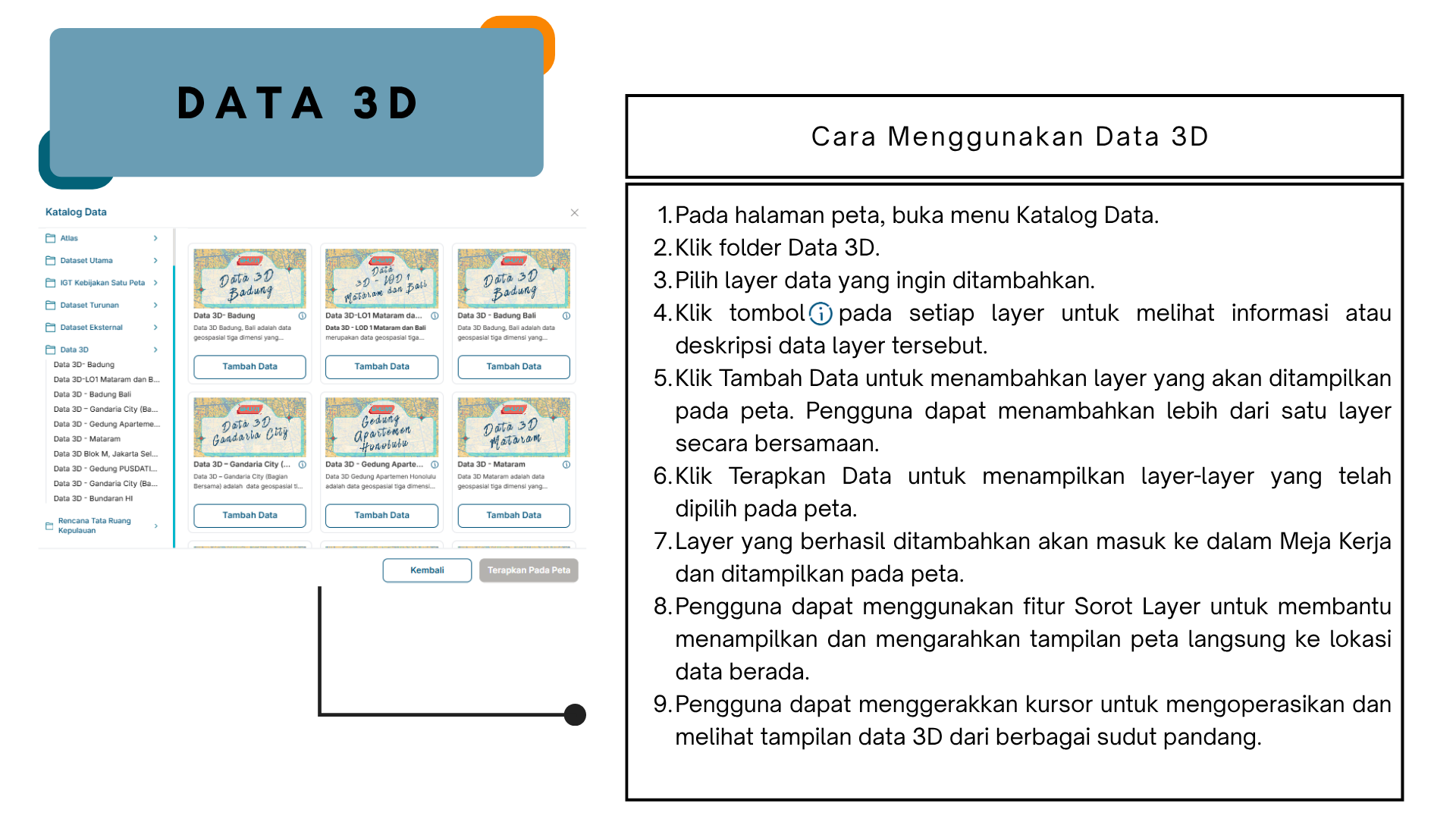 Gambar Data 3D  data peta aplikasi BHUMI ATR/BPN