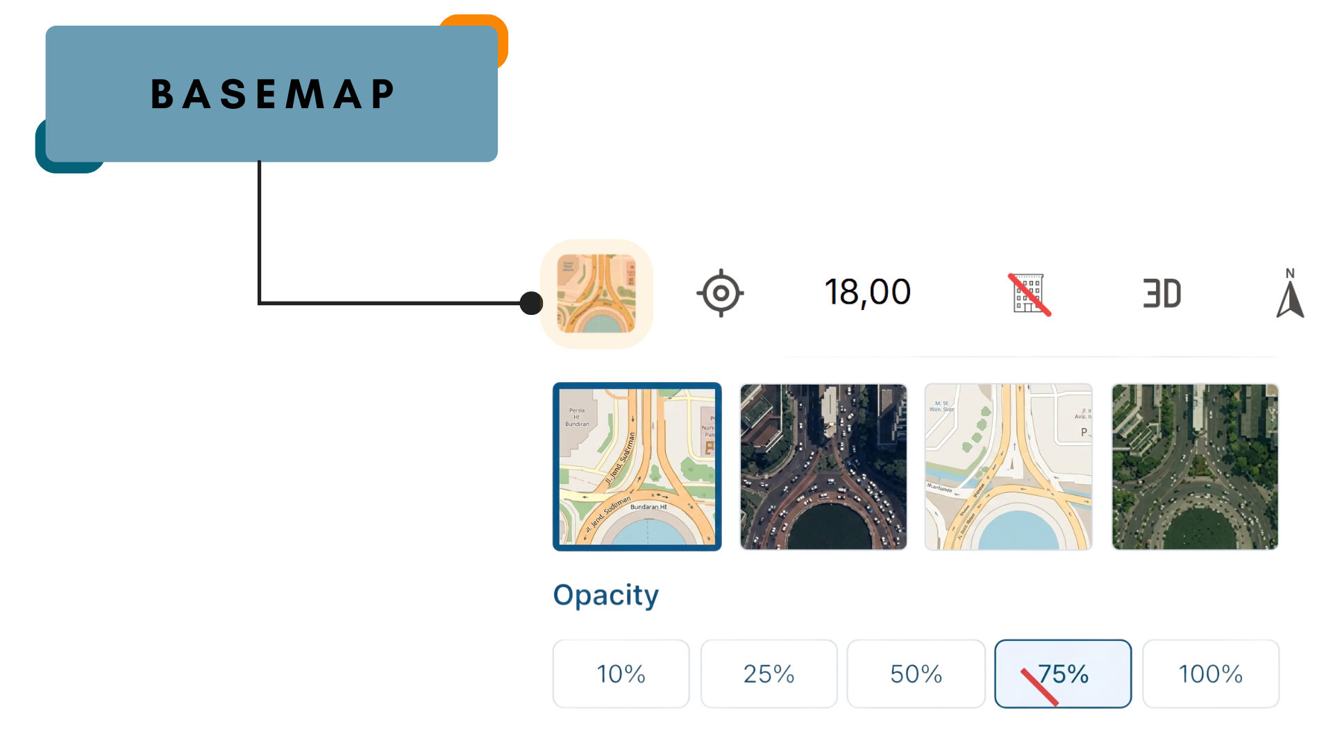Gambar basemap peta aplikasi BHUMI ATR/BPN